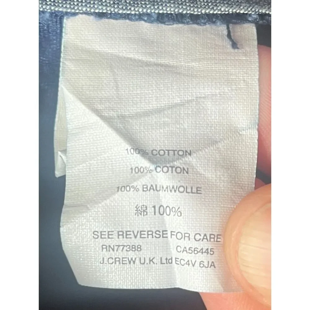 WALLACE & BARNES J. Crew Blue 100% Cotton Relaxed Shorts   Mens Size 34